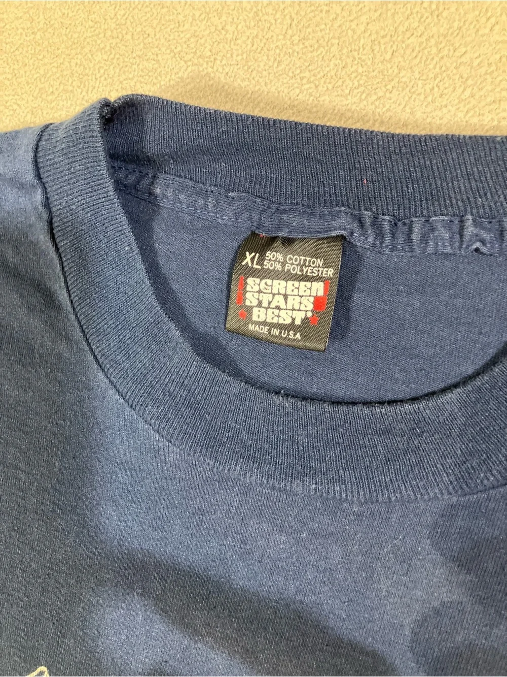 VTG 80s Screen Stars Best Air Force Academy T-Shirt Single Stitch XL Blue
